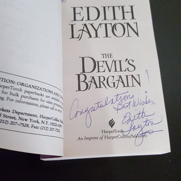 Devil's Bargain SIGNED novel by Edith Layton [historical romance] - Picture 3 of 7